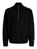 Jack & Jones Trui Jornorrebro Knit Half Zip Sn 12282749 Black Mannen Maat S