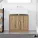vidaXL Badkamerkast - Artisan - Eiken - 63 x 29 x 55 cm - Bewerkt hout