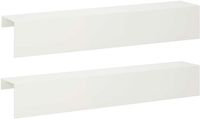 vidaXL Afdekprofiel voor tuinafboording 2 st 100 x 20 x 15 cm staal Wit