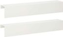 vidaXL Afdekprofiel voor tuinafboording 2 st 100 x 20 x 15 cm staal Wit