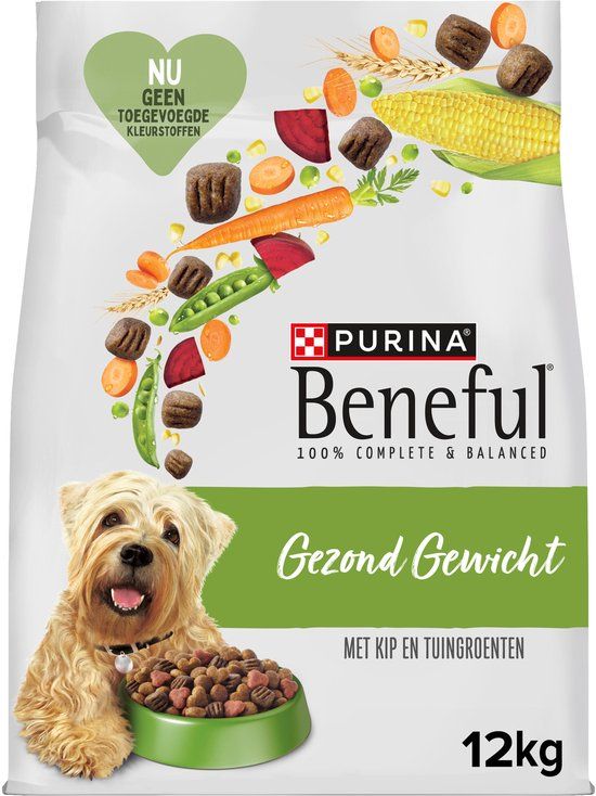 Beneful Gezond Gewicht Hondenvoer Droogvoer Kip & Tuingroenten 12 kg