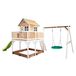 AXI Classic Liam Speelhuis met Nestschommel - Bruin/Wit/Groen - Hout - 3+ jaar
