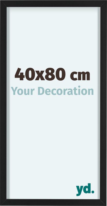 Fotolijst 40x80 cm Aluminium Zwart Virginia