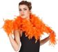 Merkloos Atosa Carnaval verkleed boa met veren - 2x stuks - oranje - 180 cm