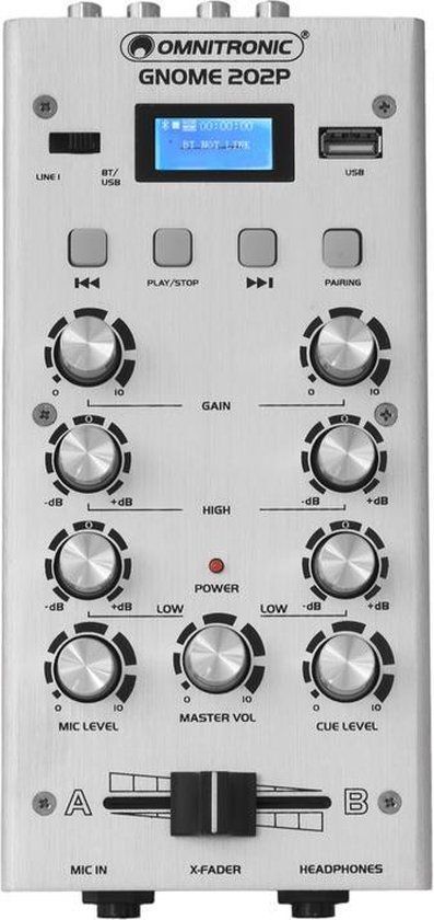 OMNITRONIC GNOME-202P Mini Mixer - Silver