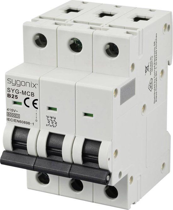 Sygonix SY-6440998 SYG-MCB 3P/B25/6KA Zekeringautomaat 3-polig 25 A 415 V/AC