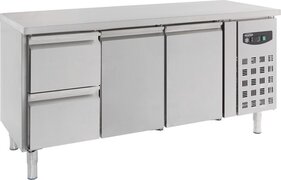 - Professionele Koelwerkbank | 2 deuren & 2 laden | Standard Line | | 7950.0205 | Horeca grijs