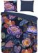 Pure dekbedovertrek bloemen - 1 persoons 140x200/220 cm - Donkerblauw - Katoen