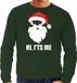 Bellatio Decorations Devil Santa Kerst sweater / Kerst outfit Hi its me groen voor heren L