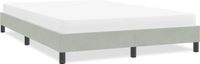 vidaXL Bedframe fluweel lichtgrijs 140x210 cm zonder matras