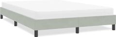 vidaXL Bedframe fluweel lichtgrijs 140x210 cm zonder matras