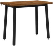 vidaXL Eettafel Massief Acaciahout Naturel en Zwart 90 x 55 x 75 cm