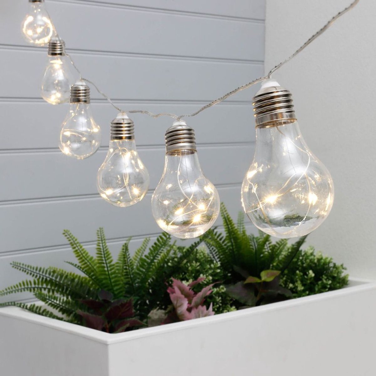 Gardenwize Lampen koord - micro LED - 10 lampjes - zonne-energie - Lichtsnoer