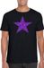 Bellatio Decorations Verkleed shirt voor heren - ster - zwart - paars glitter - carnaval/themafeest XL