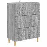 vidaXL Ladekast Grijs Sonoma 66 x 34,5 x 90 cm Bewerkt hout