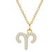 Glanzstücke München Ketting 925 zilver Zirkonia geel goud 45 cm