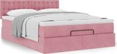 Maison Exclusive - Cadre de lit ottoman avec matelas, rose, 140x200 cm, velours