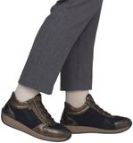 Rieker N1107-25 dames sneaker bruin met veter en rits