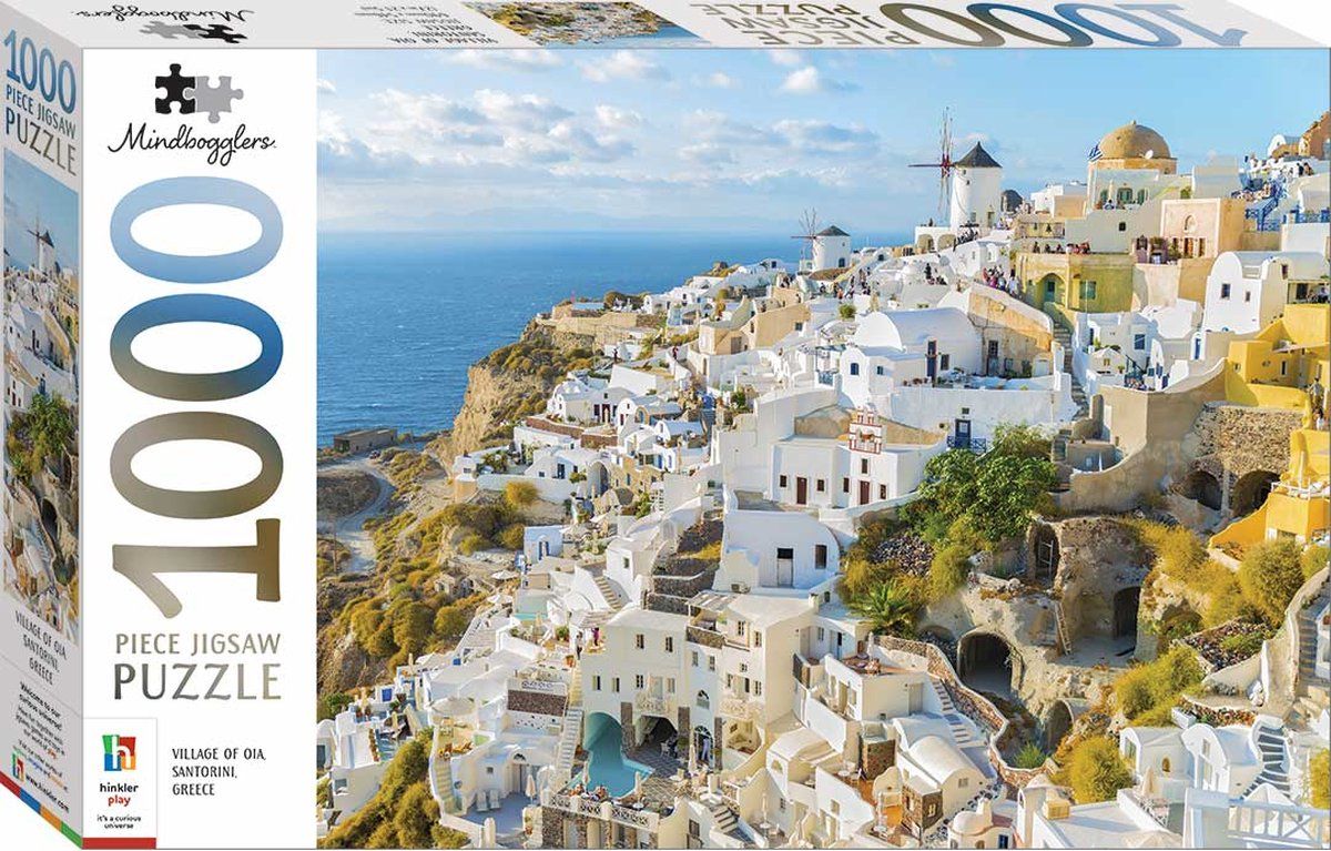 Hinkler Puzzel - 1000 stukjes Santorini Griekenland - Wit