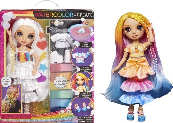 Rainbow High Watercolor & Create Modepop - Bruine ogen - 4+ jaar