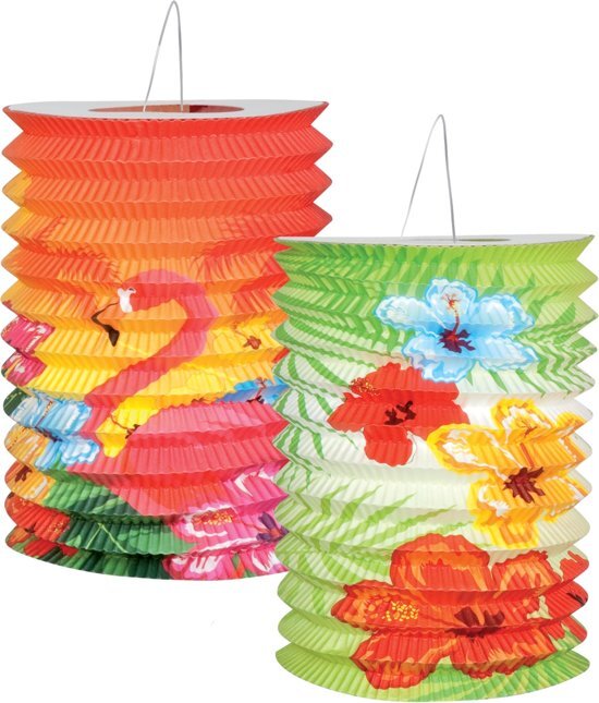 - Lampion Flamingo + Lampion Hibiscus