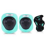 Nils Extreme Beschermende uitrusting set voor skateboard, fietsen, inlineskates, 3-in-1 set, knievriendelijke elleboogbeschermers, polskussen voor kinderen en volwassenen, beschermerset, zwart en
