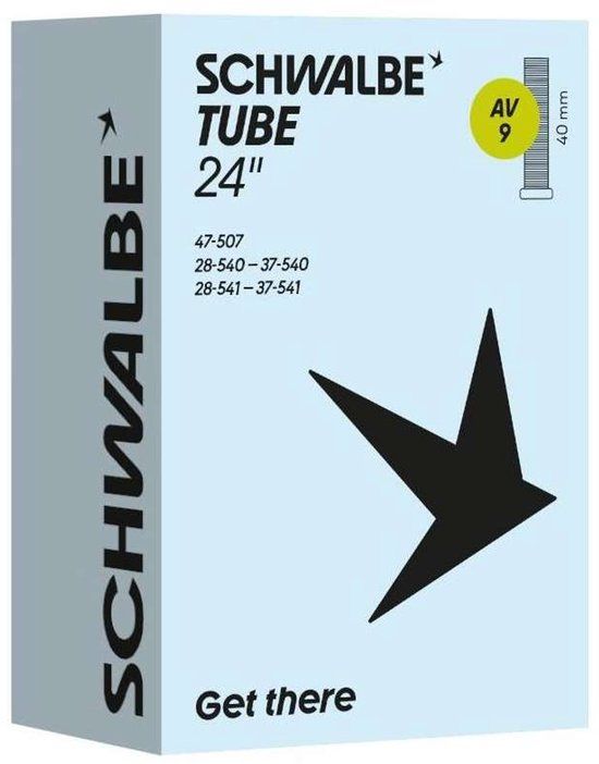 Schwalbe Binnenband AV9 40 mm (24") 28/47-507/541 model 2026 - Autoventiel