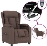 vidaXL Fauteuil Elektrisch Verstelbaar Kunstleer Bruin