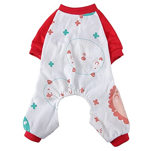 JRKJ Hond pyjama's huisdier kleding voor kleine honden kat pyjama hond puppy jumpsuit voor middelgrote honden slapen dragen warme kleding jas