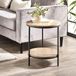 Julian Bowen Tribeca Ronde Lampentafel met Plank - Sonoma Eiken