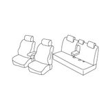 Set Superior Set stoelhoezen grijs/zwart compatibel met Toyota Rav4 (11/17>02/19)
