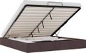 vidaXL Cadre de lit 160x200 cm Tissu Marron foncé