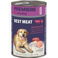 PREMIERE Best Meat natvoer hond, senior Rund met kip en rijst 6x400 g