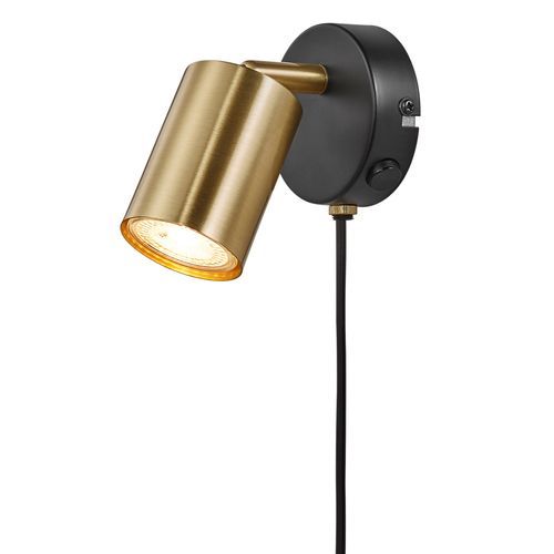 Nordlux Explore Wandspot Zwart Messing - Goud - GU10