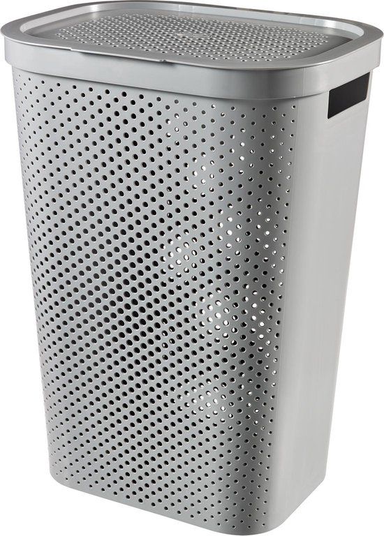 Curver Infinity Wasbox - 59 l - Dots - Lichtgrijs