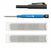 Högert Hogert Technik HT3B782 Professioneel Automatisch Potlood – Inclusief 6x HB Vullingen – Voor Bouw en Werkplaats – ABS & RVS