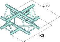 ALUTRUSS DECOLOCK DQ3-PAC41 4-Way Cross Piece