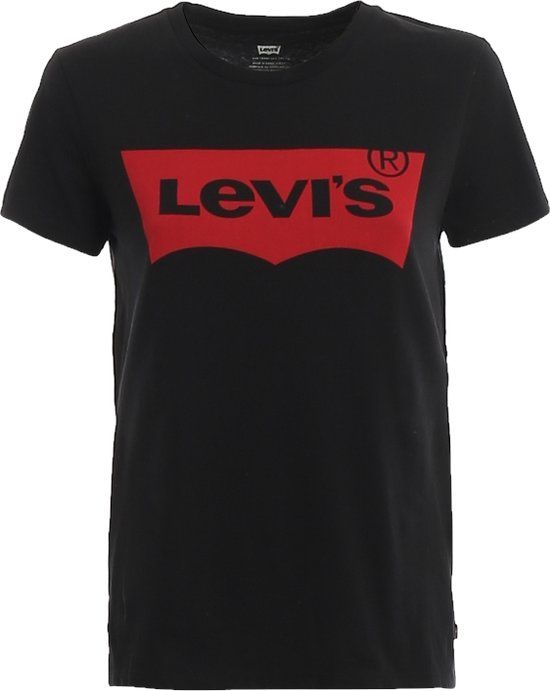 Levi's The Perfect Tee T-shirt Zwart | Maat M | Vrouw