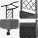 vidaXL Verhoogd bed met trellis en dak lichtgrijs 169 x 40 x 129 cm PP