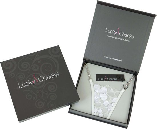 Lucky Cheeks Ministring Ivory Pearl - Vrouwen - Transparant - Aansluitend - Geschenkset
