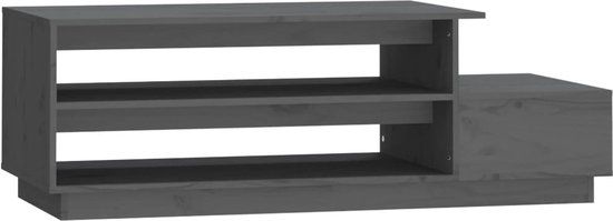 vidaXL Salontafel 120x50x40,5 cm massief grenenhout grijs
