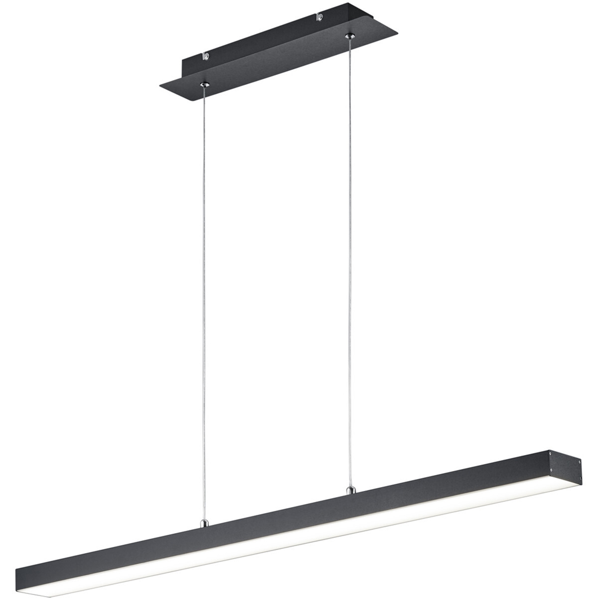 BES LED LED Hanglamp - Trion Agina - 18W - Aanpasbare Kleur - Dimbaar - Rechthoek - Mat Zwart - Aluminium