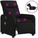 Fauteuil Relax Fauteuil de massage inclinable électrique noir tissu