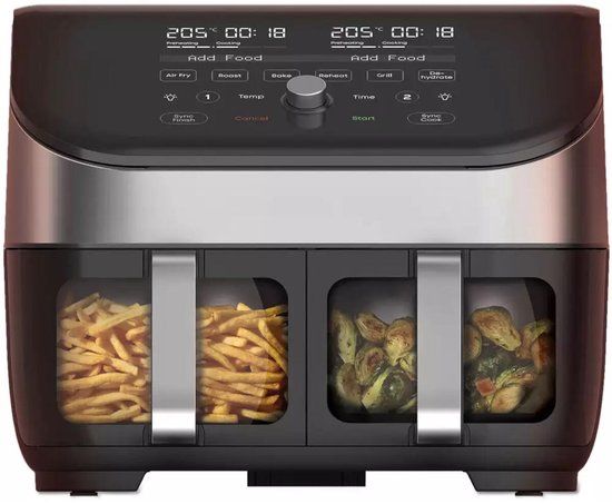 Instant Pot Instant Vortex Plus Dual ClearCook RVS 7,6 liter (8 Qt) Airfryer - 6-in-1