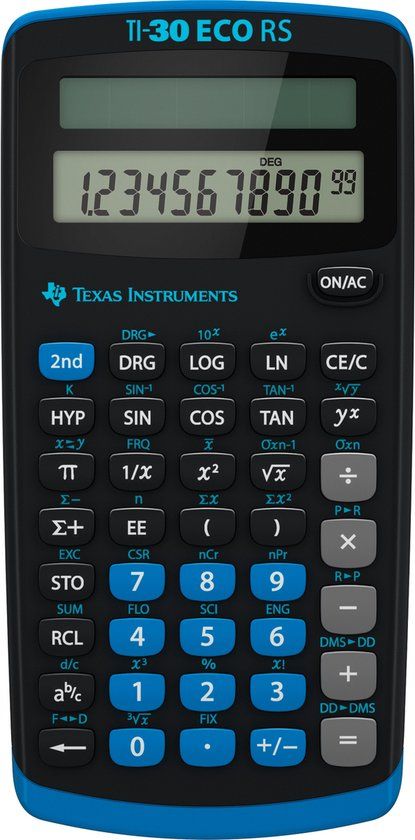 Texas Instruments TI-30 ECO RS Solar Scientific Calculator - Black