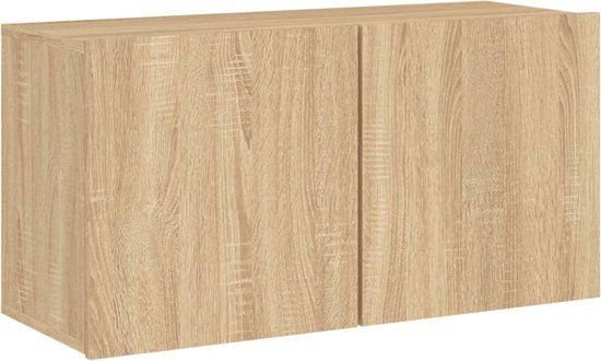 vidaXL Tv-meubel wandgemonteerd 80x30x41 cm sonoma eikenkleurig