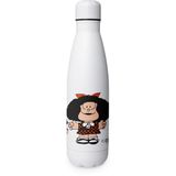 Grafoplas Mafalda Friends Herbruikbare roestvrijstalen thermosfles voor koude (24 uur) of warme dranken (12 uur), 500 ml