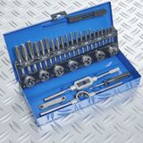 Datona® Schroefdraadsnijset 32-delig M3-M12 - Blauw