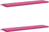 vidaXL Coussins de banc SOEST 2 pièces 100% Polyester Rose 180 x 40 x 5 cm