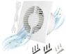 Ventilateur de salle de bain sans marque - Ventilateur d'extraction - Ø 125 mm - Blanc